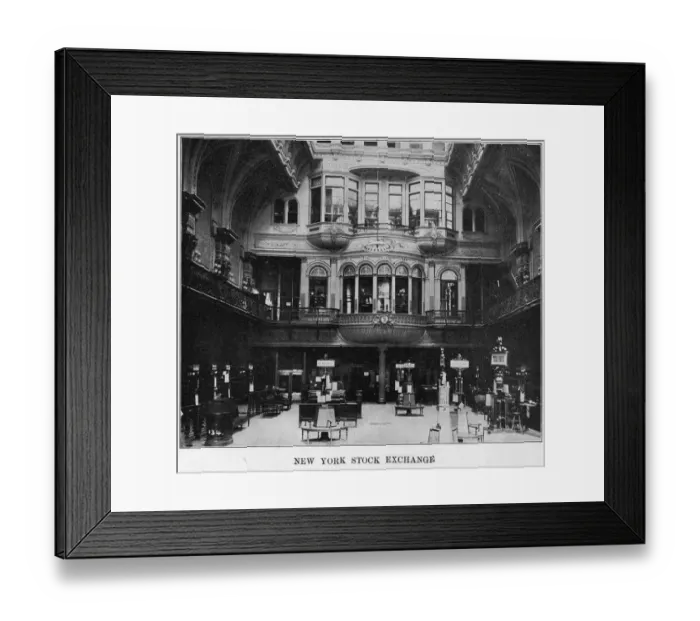 Framed Print : Stock Exchange Interior 1930