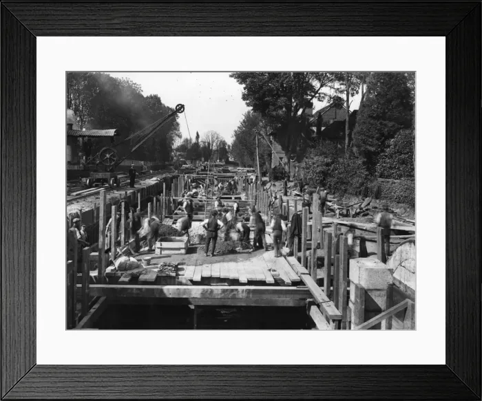 Framed Print : Building A Lock Framed Print : Building A Lock