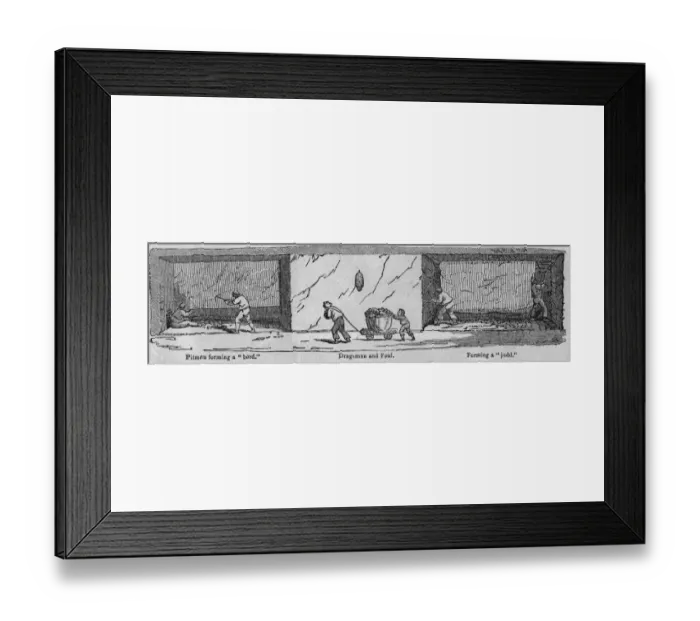 Framed Print : Workers In Mine Framed Print : Workers In Mine