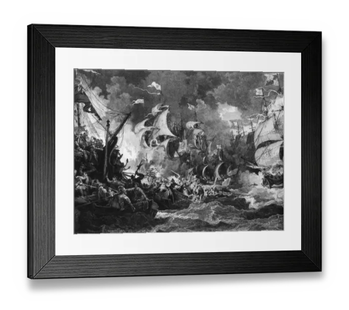 Framed Print : Battle Of Gravelines Framed Print : Battle Of Gravelines