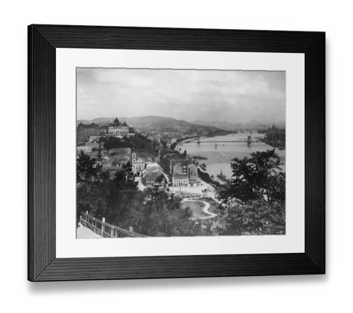 Framed Print : Budapest. circa 1917: A general view of Budapest Framed Print : Budapest. circa 1917: A general view of Budapest