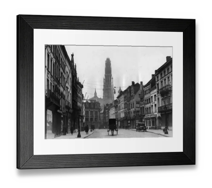 Framed Print : Antwerp. circa 1910: A street in Antwerp, Belgium. (Photo by Hulton Archive / Getty Images) Framed Print : Antwerp. circa 1910: A street in Antwerp, Belgium. (Photo by Hulton Archive / Getty Images)