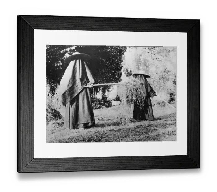 Framed Print : Hot Work. 1904: Carmelite nuns, who never show their face in public Framed Print : Hot Work. 1904: Carmelite nuns, who never show their face in public