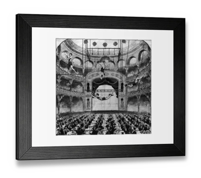 Framed Print : Music Hall Acrobats