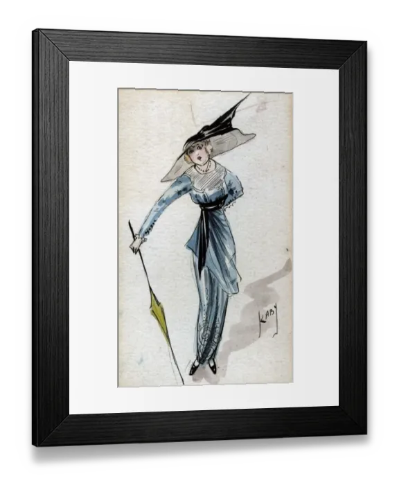 Framed Print : Day Dress And Hat Framed Print : Day Dress And Hat