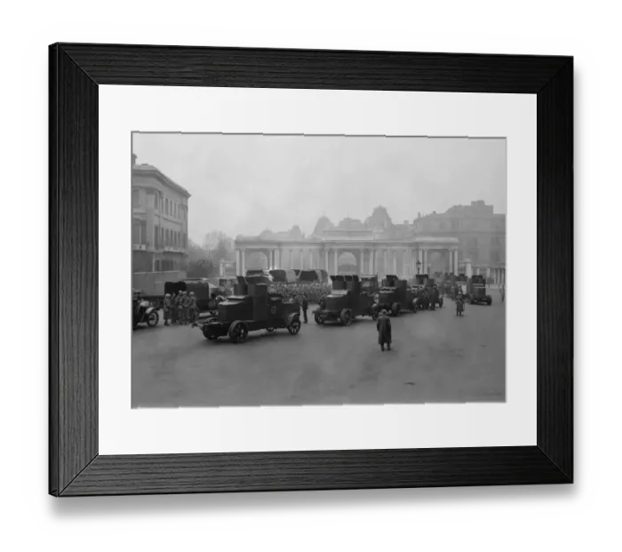 Framed Print : Strike-Breaking Convoy Framed Print : Strike-Breaking Convoy