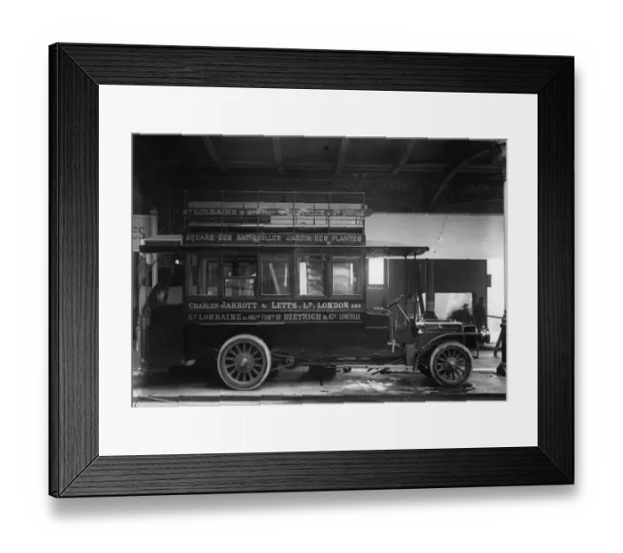 Framed Print : Motor Bus. 1906: A De Dietrich motor bus, 1906. (Photo by Hulton Archive / Getty Images) Framed Print : Motor Bus. 1906: A De Dietrich motor bus, 1906. (Photo by Hulton Archive / Getty Images)