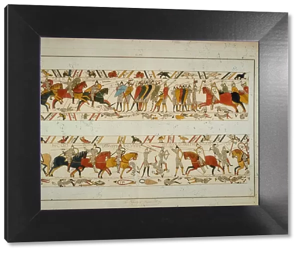 Bayeux Tapestry Scene - King Harolds brothers Gyrth and Leofwine are killed