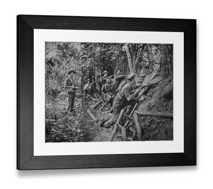 Framed Print : Americans In Trench Framed Print : Americans In Trench