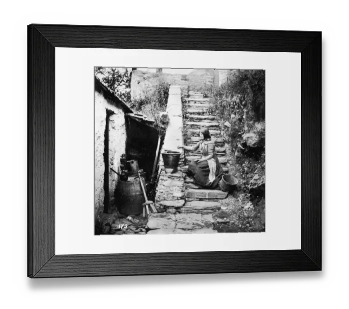Framed Print : Girl On Steps Framed Print : Girl On Steps