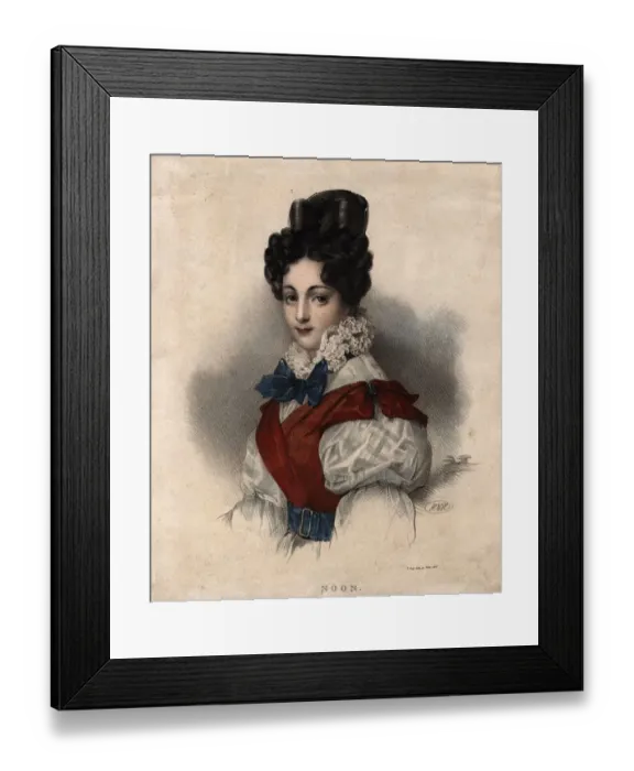 Framed Print : Period Hairstyle Framed Print : Period Hairstyle