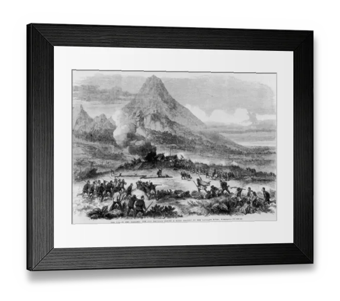 Framed Print : Taranaki Battle