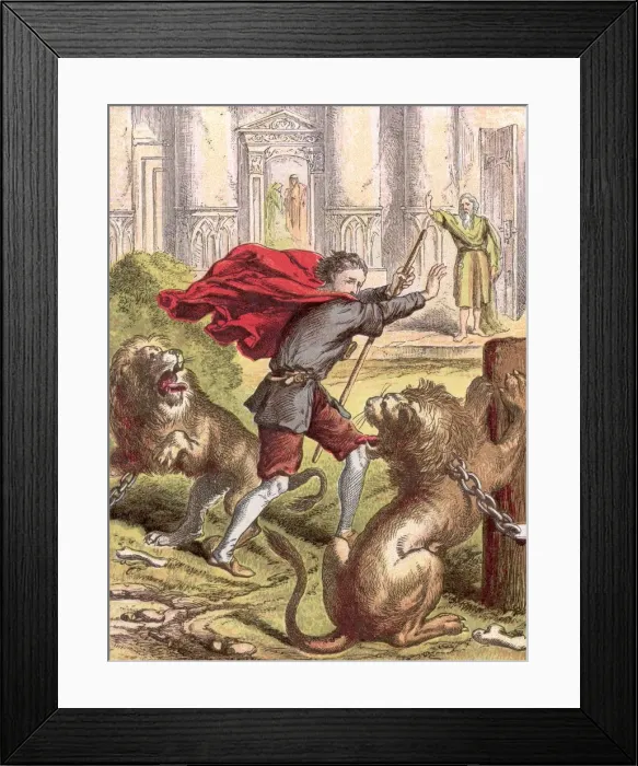 Framed Print : Christian And Lions Framed Print : Christian And Lions