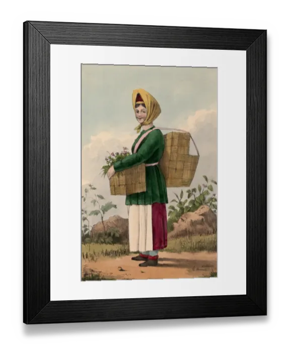 Framed Print : Mushroom Gatherer Framed Print : Mushroom Gatherer