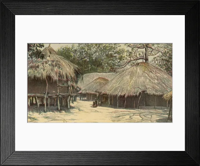 Framed Print : Kota-Kota. circa 1900: A village in Kota-Kota, Nyasaland, now the republic of Malawi Framed Print : Kota-Kota. circa 1900: A village in Kota-Kota, Nyasaland, now the republic of Malawi