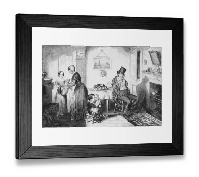 Framed Print : Ruined By The Bottle - Plate II of George Cruikshanks The Bottle Framed Print : Ruined By The Bottle - Plate II of George Cruikshanks The Bottle