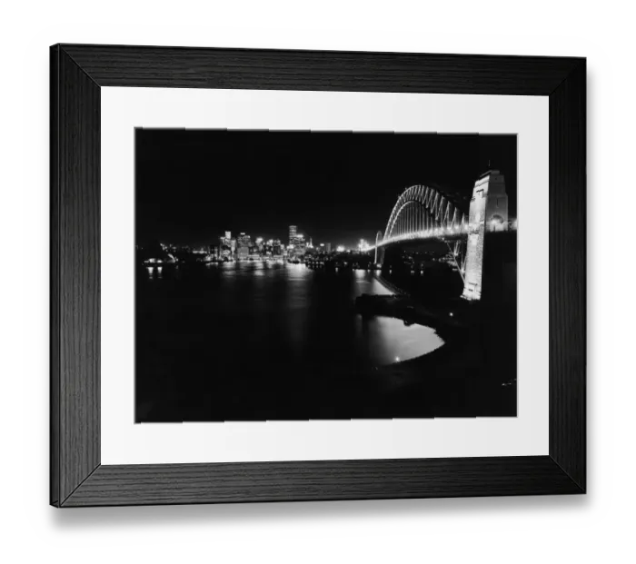 Framed Print : Sydney. The Sydney Harbour Bridge viewed from the north shore Framed Print : Sydney. The Sydney Harbour Bridge viewed from the north shore