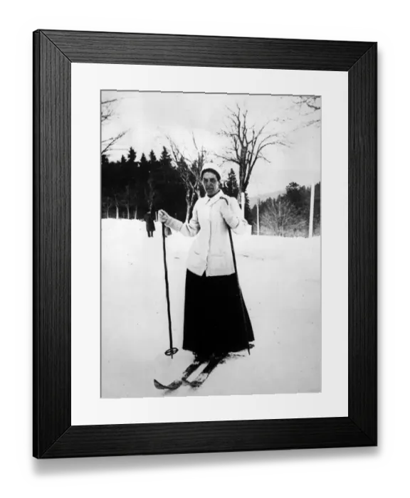 Framed Print : Woman On Skis Framed Print : Woman On Skis
