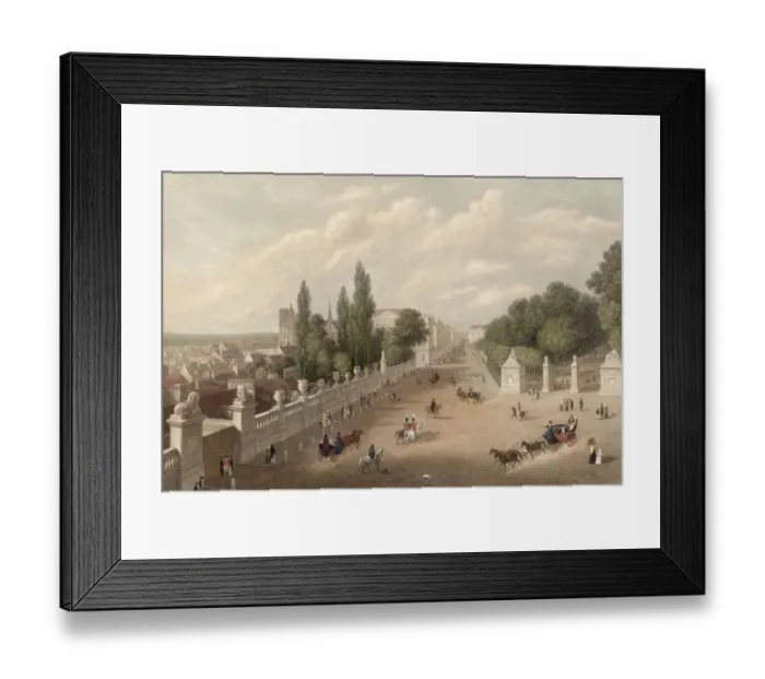 Framed Print : Brussels from the Hotel de Bellevue, with the Parc de Bruxelles on the right, 1831 Framed Print : Brussels from the Hotel de Bellevue, with the Parc de Bruxelles on the right, 1831