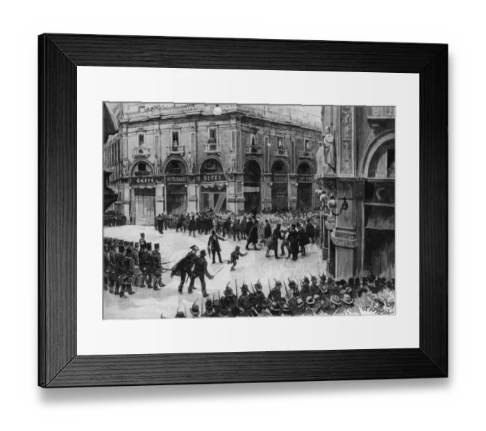 Framed Print : Milan Riot Framed Print : Milan Riot