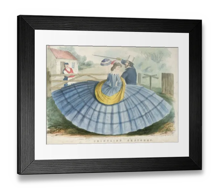 Framed Print : Crinoline Sketches