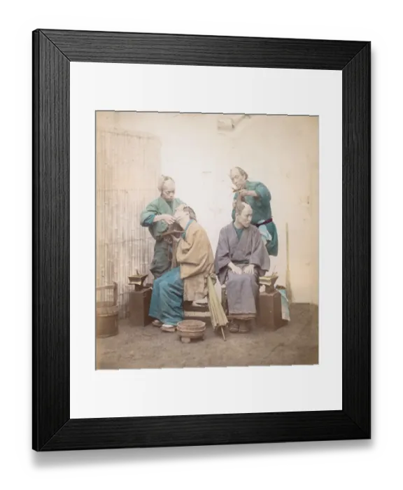 Framed Print : Japanese Barbers Framed Print : Japanese Barbers