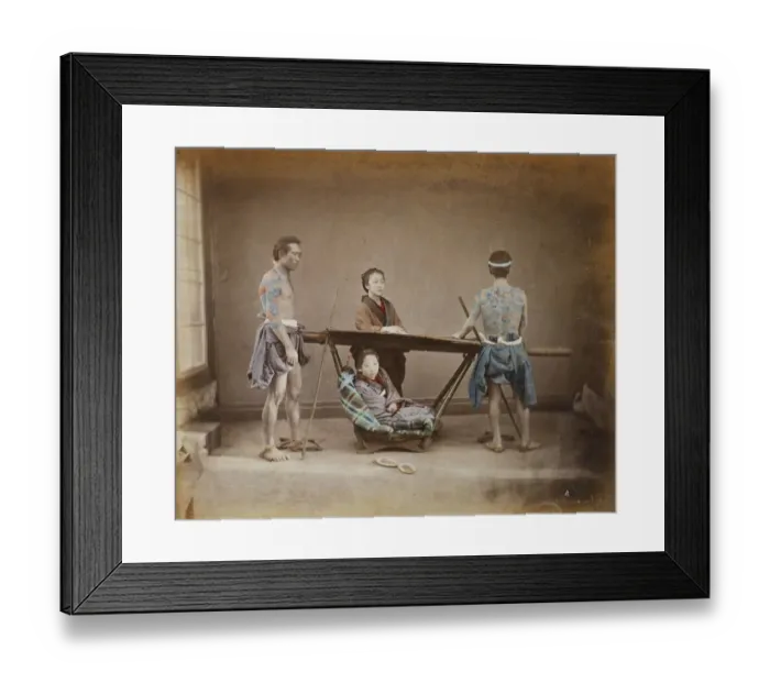 Framed Print : Kago Bearers Framed Print : Kago Bearers