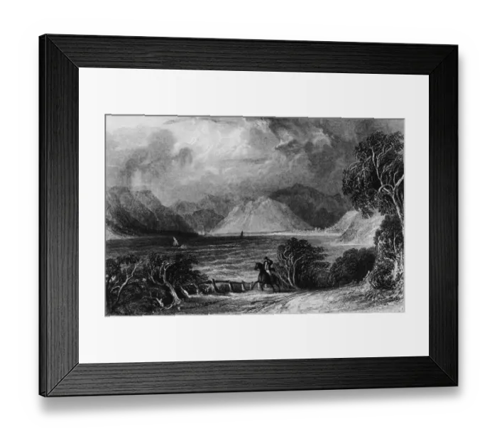 Framed Print : Ullswater. A view of Ullswater, Cumbria, from Pooley Bridge, circa 1835 Framed Print : Ullswater. A view of Ullswater, Cumbria, from Pooley Bridge, circa 1835