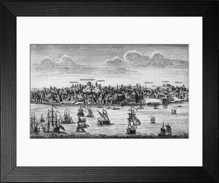 Framed Print : Lisbon. 1755: The south-east prospect of Lisbon Framed Print : Lisbon. 1755: The south-east prospect of Lisbon