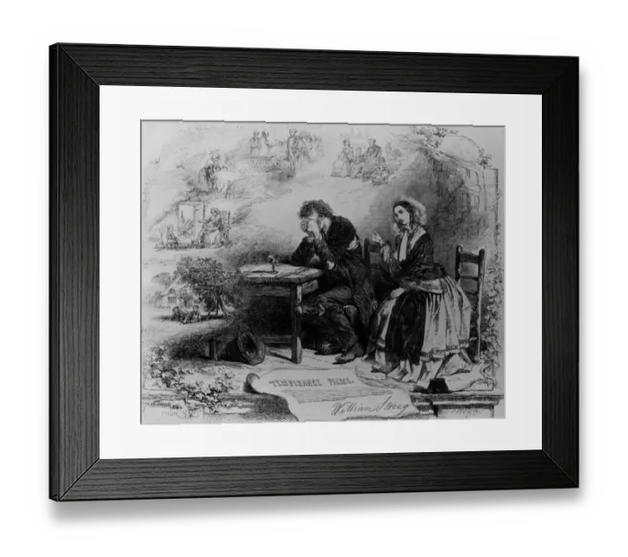 Framed Print : Temperance Pledge