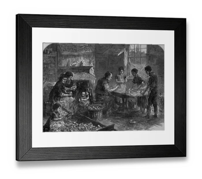 Framed Print : Matchbox Makers