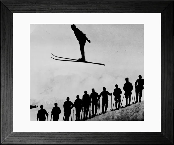 Framed Print : Ski-Jump Silhouette Framed Print : Ski-Jump Silhouette