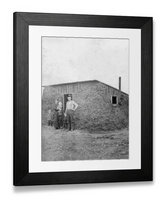 Framed Print : Old West Homestead Portrait Framed Print : Old West Homestead Portrait