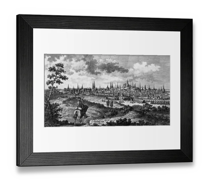 Framed Print : Nuremberg. 1772: Travellers approaching Nuremberg in Germany Framed Print : Nuremberg. 1772: Travellers approaching Nuremberg in Germany