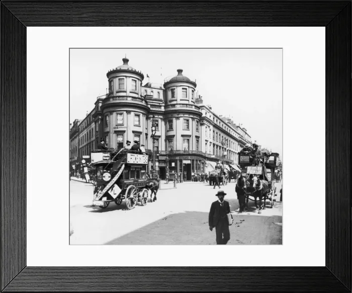 Framed Print : Omnibuses On The Strand Framed Print : Omnibuses On The Strand