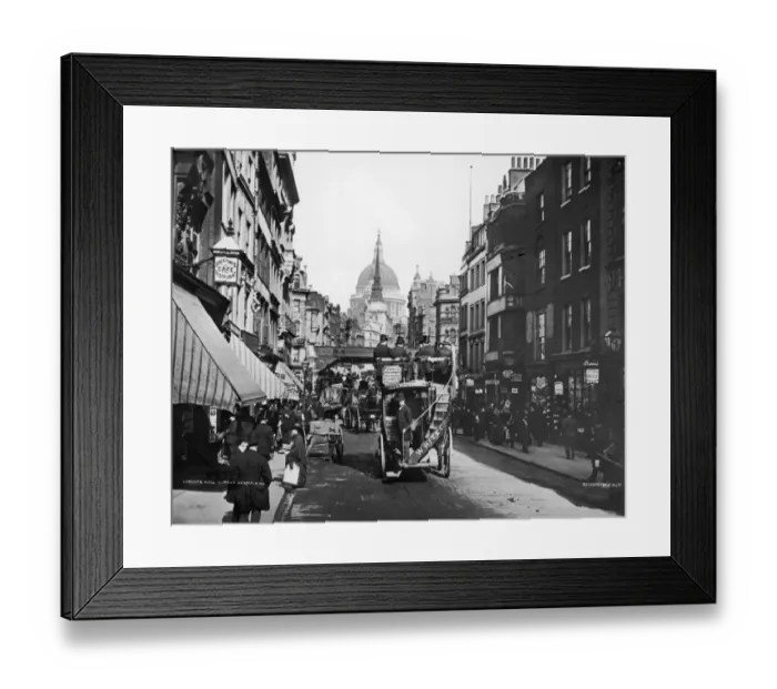 Framed Print : Omnibus On Fleet Street Framed Print : Omnibus On Fleet Street