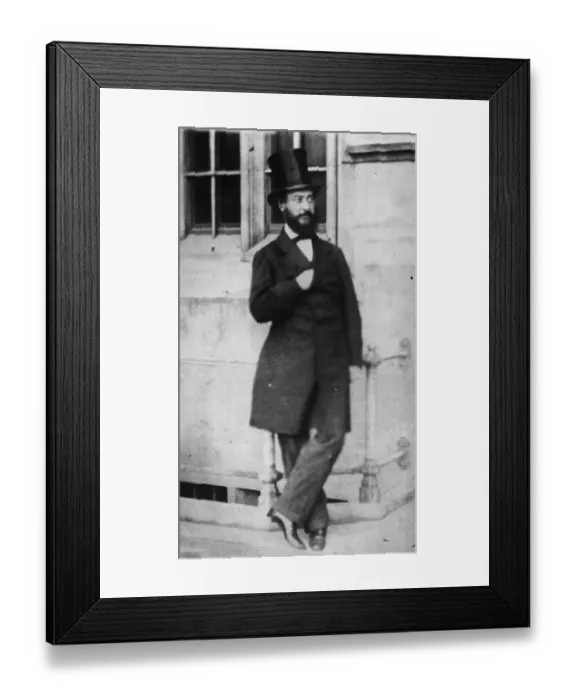 Framed Print : City Gent. circa 1860: A gentleman wearing a beaver top hat and long jacket Framed Print : City Gent. circa 1860: A gentleman wearing a beaver top hat and long jacket