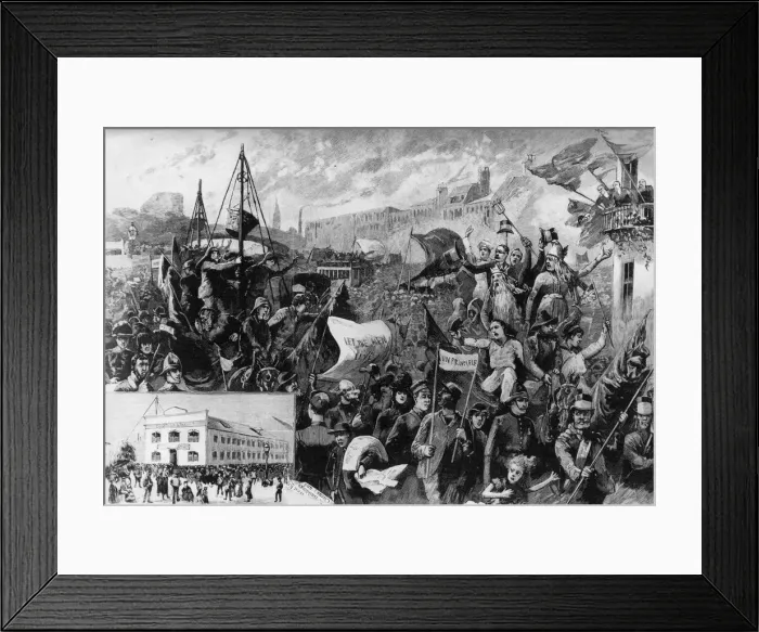 Framed Print : Dockers Strike Framed Print : Dockers Strike