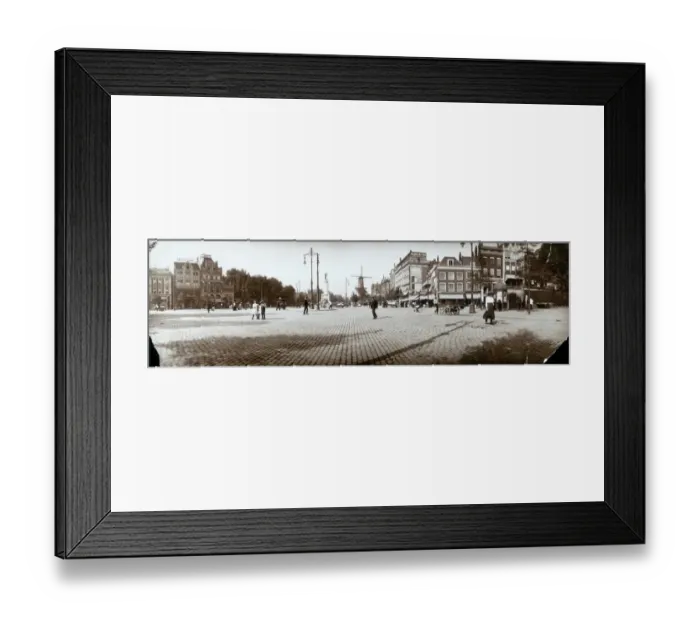 Framed Print : Rotterdam. A large cobbled street in Rotterdam, circa 1900 Framed Print : Rotterdam. A large cobbled street in Rotterdam, circa 1900