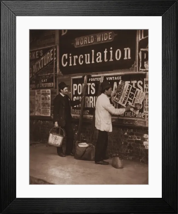 Framed Print : Street Advertising Framed Print : Street Advertising