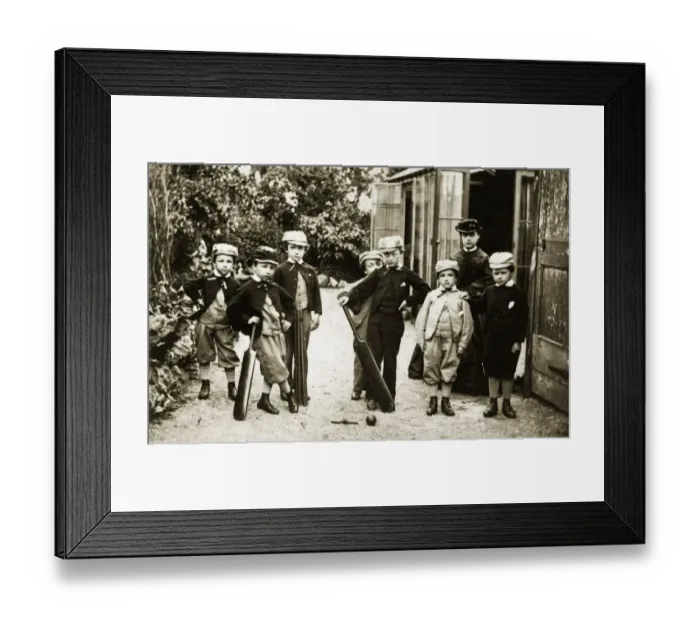 Framed Print : Cricketing Tyros Framed Print : Cricketing Tyros