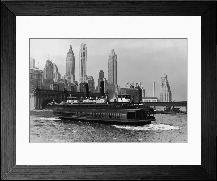 Framed Print : Ferry Boat At Battery Park Terminal Framed Print : Ferry Boat At Battery Park Terminal