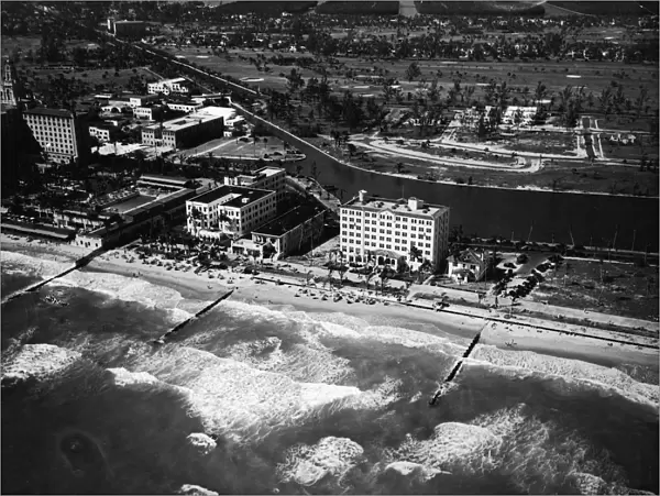 Aerial View Of Miami Beach Hotels