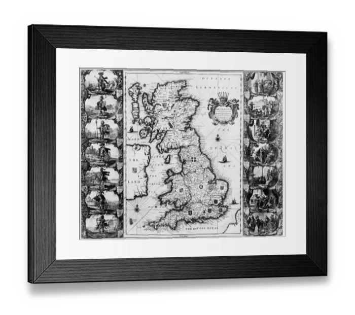 Framed Print : Map Of Britain