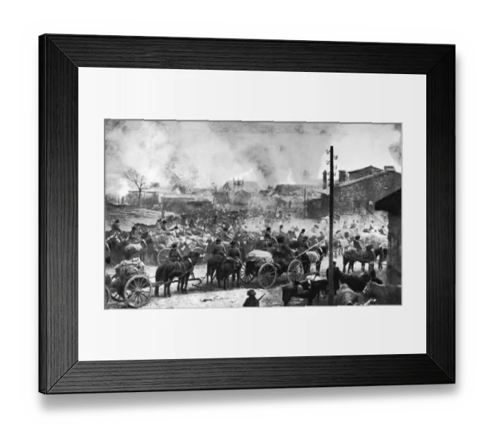 Framed Print : Mukden In Flames Framed Print : Mukden In Flames