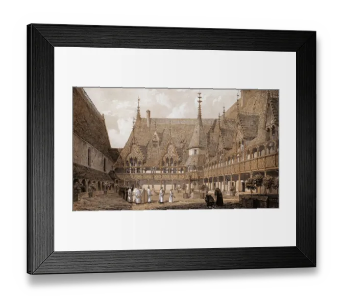 Framed Print : Monks At The Hotel Dieu Framed Print : Monks At The Hotel Dieu