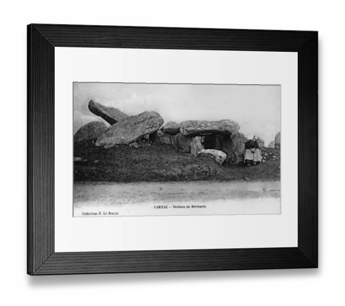 Framed Print : Dolmen. circa 1890: Dolmen de Kermario near Carnac in Brittany Framed Print : Dolmen. circa 1890: Dolmen de Kermario near Carnac in Brittany