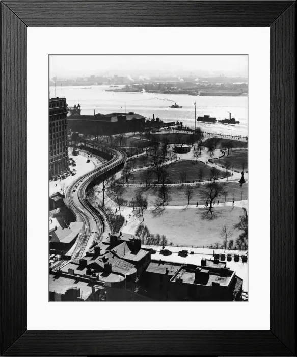 Framed Print : View Of Battery Park And New York Harbor Framed Print : View Of Battery Park And New York Harbor