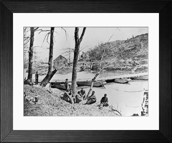 Framed Print : Pontoon Bridge Framed Print : Pontoon Bridge