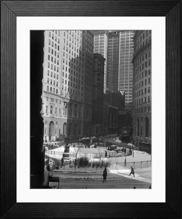 Framed Print : View Of Bowling Green Park